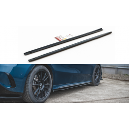 Накладки сплиттеры на пороги на Mercedes A W177 A35 AMG